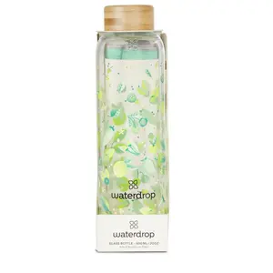 Waterdrop Microdrinks 20oz Green Floral Water Bottle