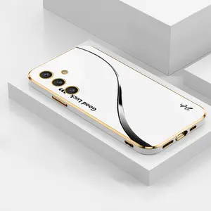 Suitable for [Galaxy S24] Simple silk creative business high-end anti-drop electroplating silicone mobile phone case affordable anti-drop-888