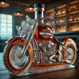 Hand Blown Crystal Glass Whiskey Decanter, 10.15 Oz Capacity, Durable & Elegant Design, Perfect Gift for Him, Unique Liquor Storage Solution