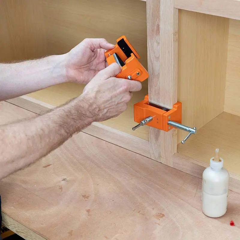 Woodworking Hole Drilling Clamp, Woodworking Hole Drilling Fixing Clamp, Hole Drilling Assistive Tool for Woodworking, Hardware Tools