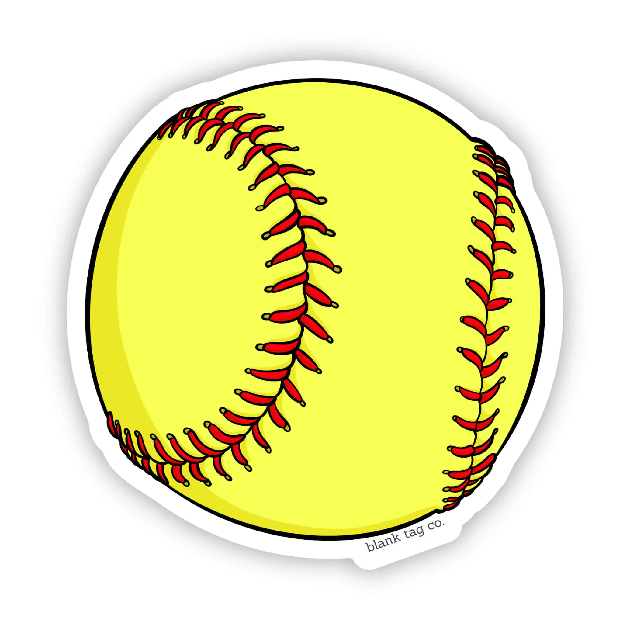 Blank Tag Co.® Waterproof Sticker - Softball