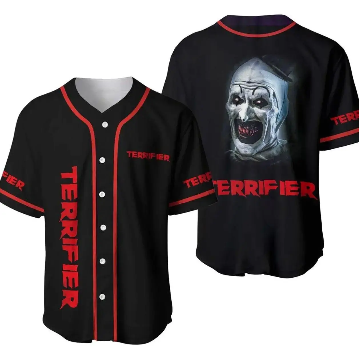 3D Print Terrifier 2 Jersey Horror Movie Baseball Jersey
