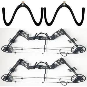 2 Pack Wall Storage Display Rack - Bow Hanger Hooks Wall Holder - No  - Hold up to 20 Lbs - Hold 2 Bows