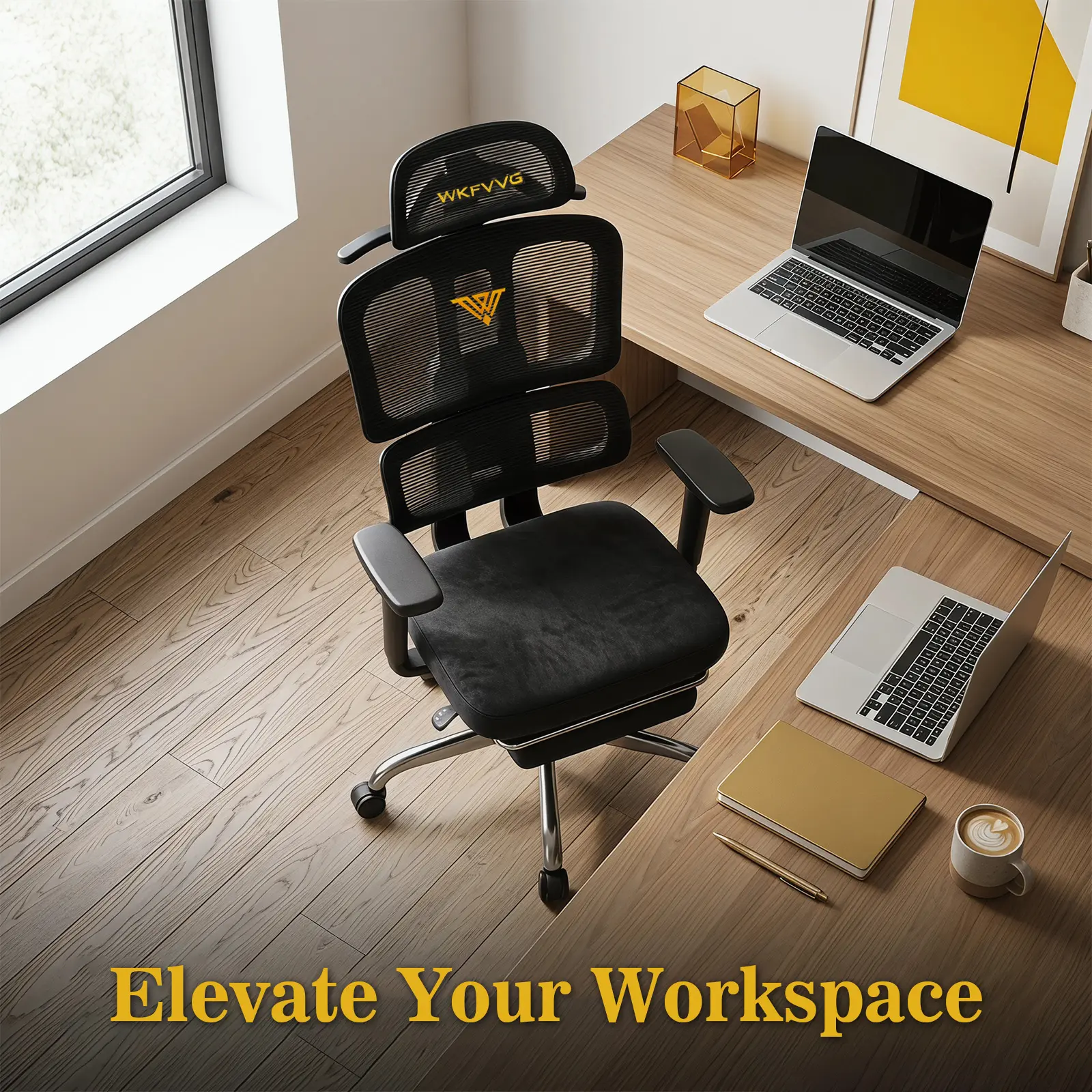 【Breathable for Summer】YUBAO Reclining Ergonomic Chair with Adjustable Backrest,Gaming Chair, Split-Back Design with Adjustable Headrest, Backrest, Lumbar Support & Armrests. 90–135° Tilt & Lock. 360° Swivel Caster. Suitable for Home, Office, Gaming Room