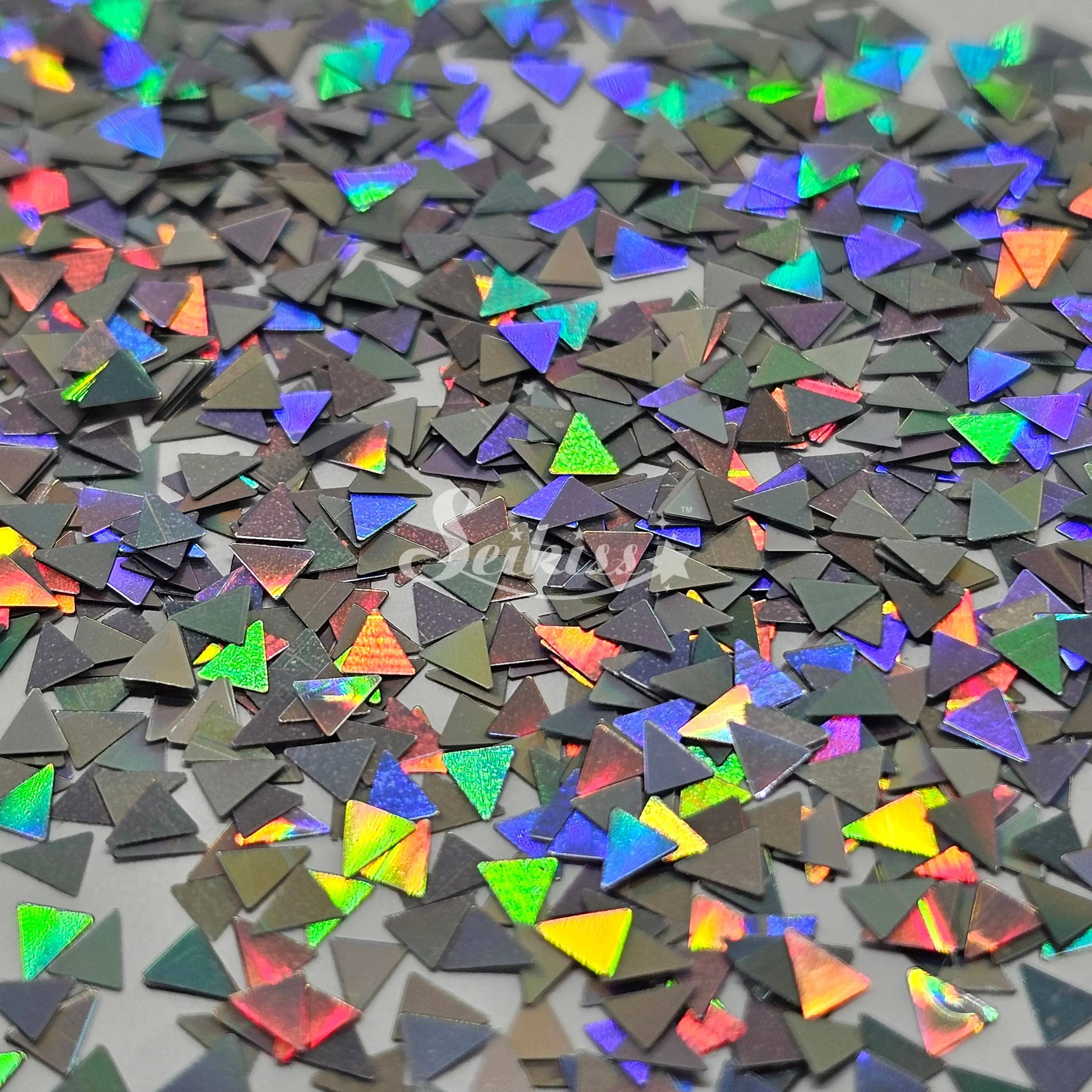 Silver Holo Triangles Shape Glitter - Silver Glitter