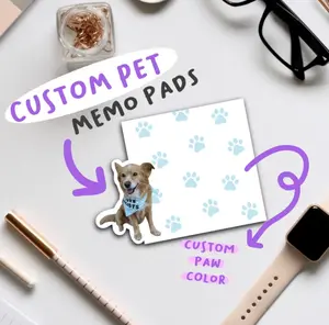 Custom Pet Memo Pads | Personalized Pet Notepads | Custom Image To-Do Stationery Notes | Great Gift for Pet Lovers | Dogs, Cats, Fish, &More | Great Gift for Teachers, Friends, Holidays, Birthdays, Stationery Lovers | Office Desk Inspiration Decor