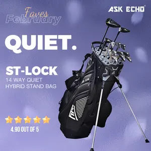 Ask Echo Golf 2025 ST-LOCK Mecha 14 Way Dividers Soundless Stand Bag / Black