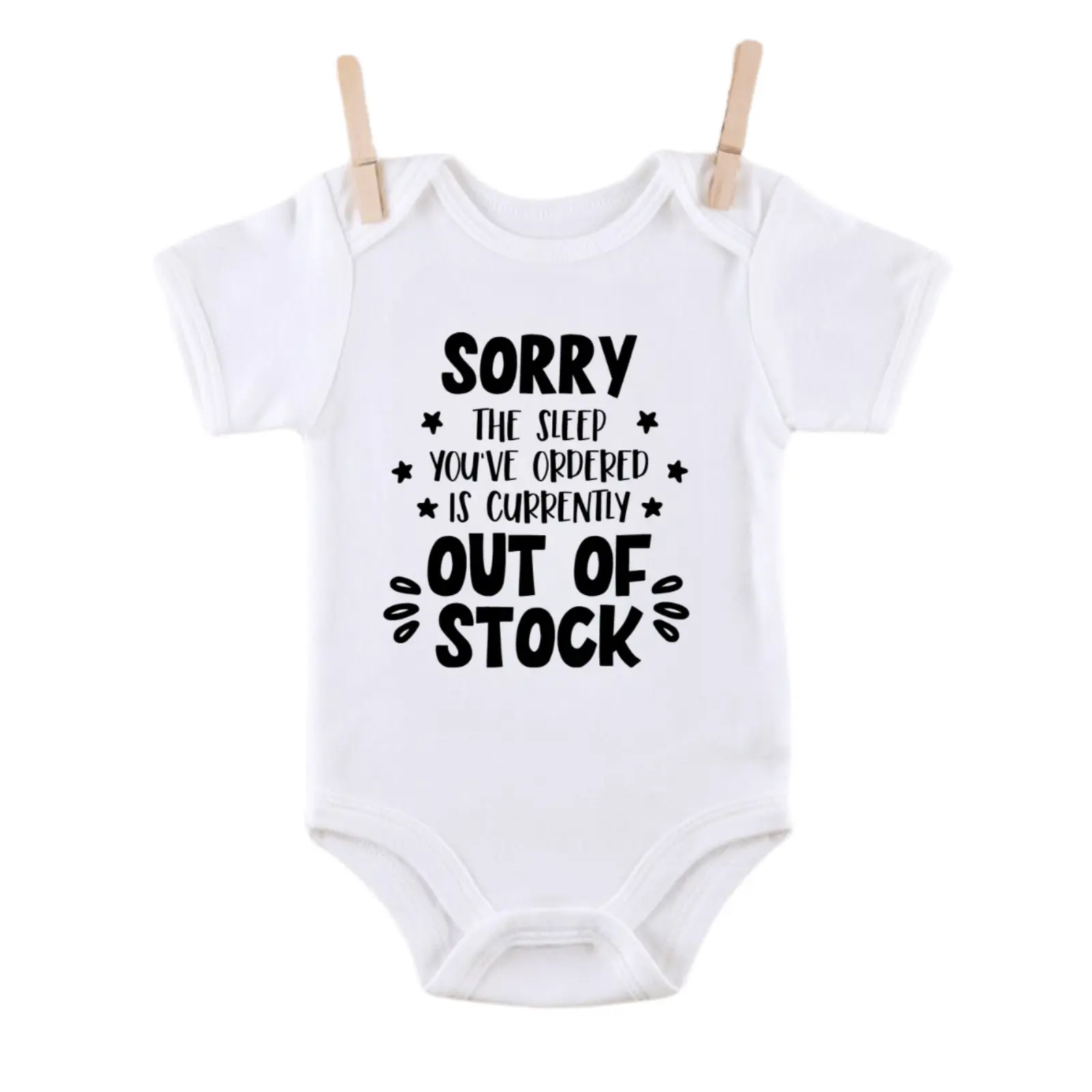 Sorry the Sleep You've Ordered Is Currently out of Stock Onesie, Newborn Baby Bodysuit, Funny Baby Onesie, Baby bodysuit