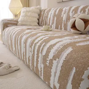 High-End Striped Mountain Sofa Cover, Cat-Friendly, No Shedding, All Season Use, Hand Washable, Pet Friendly