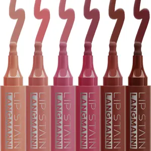 Waterproof Liquid Lip Liner Pencil, Lip Liner Stain, Six Colors Moisturizing Long-Lasting Makeup, Enhances Lips Color, Easy Application, Perfect for Daily Use