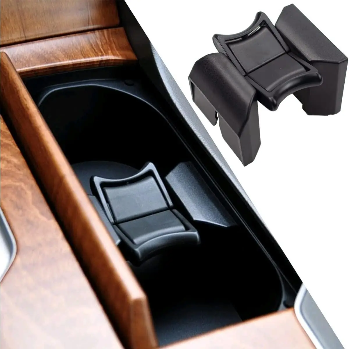1pc Plastic Car Console Box Cup Holder Insert Divider - All-Seasons Interior Stowing & Tidying Accessory for Toyota Camry 2007-2011 Automatic Transmission Vehicles, 1Pc Cup Holder Insert