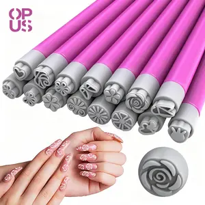 OPUSPORT｜Nail Art Stamping Kit, DIY Nail Art Stamps for At Home Salon, Manicure Stamper Kit for Beginners to save time, Create intricate Nail Art Designs in Seconds Christmas Gift New Year Holiday Present