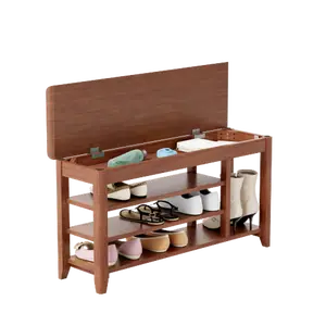 Bellemave  100% solid wood front door shoe rack, wardrobe solid wood shoe bench, load-bearing 550 pounds, entrance, corridor, aisle shoe rack,