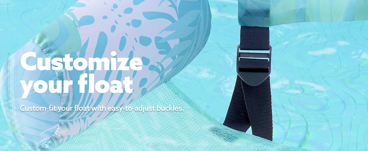 2 Pack Adult Inflatable Pool Floats, Soft Fabric Mesh Floating Lounge Chairs, Heavy Duty Water Float for Beach Lake Summer Fun