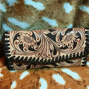Brown tooled wallet