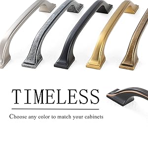 10 Pack Antique Brass Cabinet Pulls 3 Inch Vintage Brass Cabinet Handles Antique Brass Hardware for Kitchen Cabinets 8222 Drawers Bedroom Dresser Bathroom Vanity Cupboard