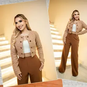 Set casual 2 piezas no estira super fashion Vests