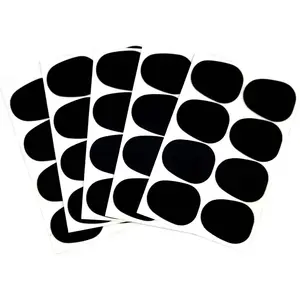 Blingkingdom 40Pcs 0.8Mm Mouthpiece Cushions Alto Tenor Saxophone Adhesive Clarinet Mouthpiece Patches Strong Oval Mouthpiece Patches Pads Mouthpiece Pads for Beginners Musicians (Black) BlingKingdom