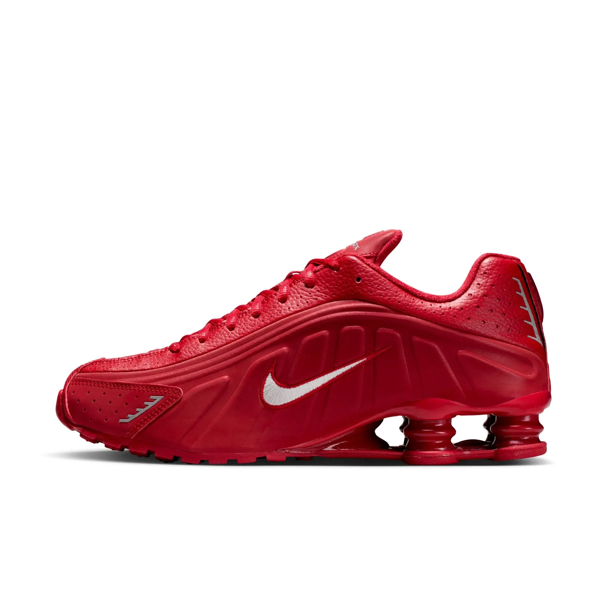 Men's Nike Shox R4 Casual Trainer Footwear - IQ0608-687, Synthetic Upper, Waffle Sole, Fluid Ripple Design, Brogue Detail, Laces, Cushioned Pillars, Durable Traction, Breathable Sports Shoes for All-Season Casual Wear
