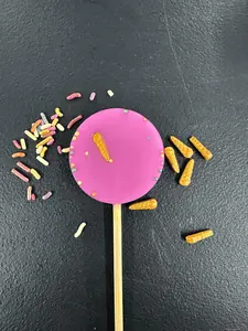 Unicorn Lollipop - Gourmet Lollipop - All Natural Color - Vanilla Ice-cream Flavor with Sprinkles