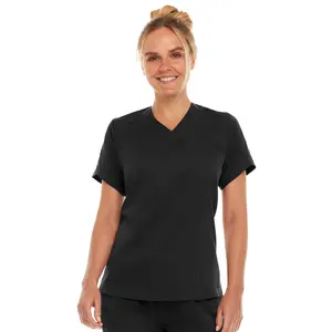 MediChic Women Medical Scrubs V-Neck Stretch Tuck in Scrub Top with Pocket