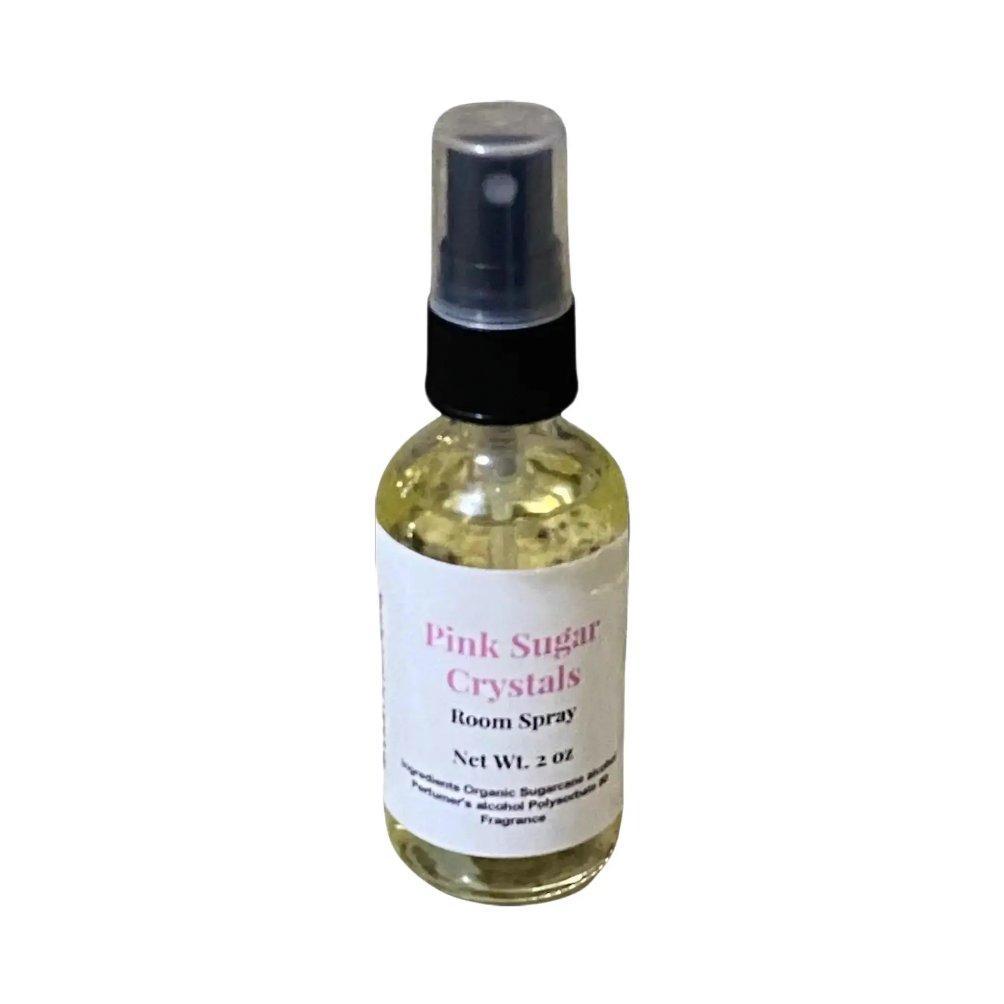 Pink Sugar Crystals Scented Non-Aerosol Room Fragrance Spray - 2 fl oz Glass Bottle, Lemon Oil & Strawberry Water Aroma, Benzophenone-2-Free, Non-Toxic, Eco-Friendly, Home-Safe, FDA Approved, 12-Month Freshness Support, Home Decor Gift for Her