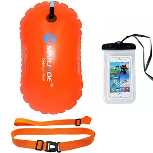 Outdoor Swimming Buoy Multi-Functional Floating Bag with Waist Belt, Waterproof PVC Material, Lifebuoy Storage Bag for Water Sports, Boating Accessory
