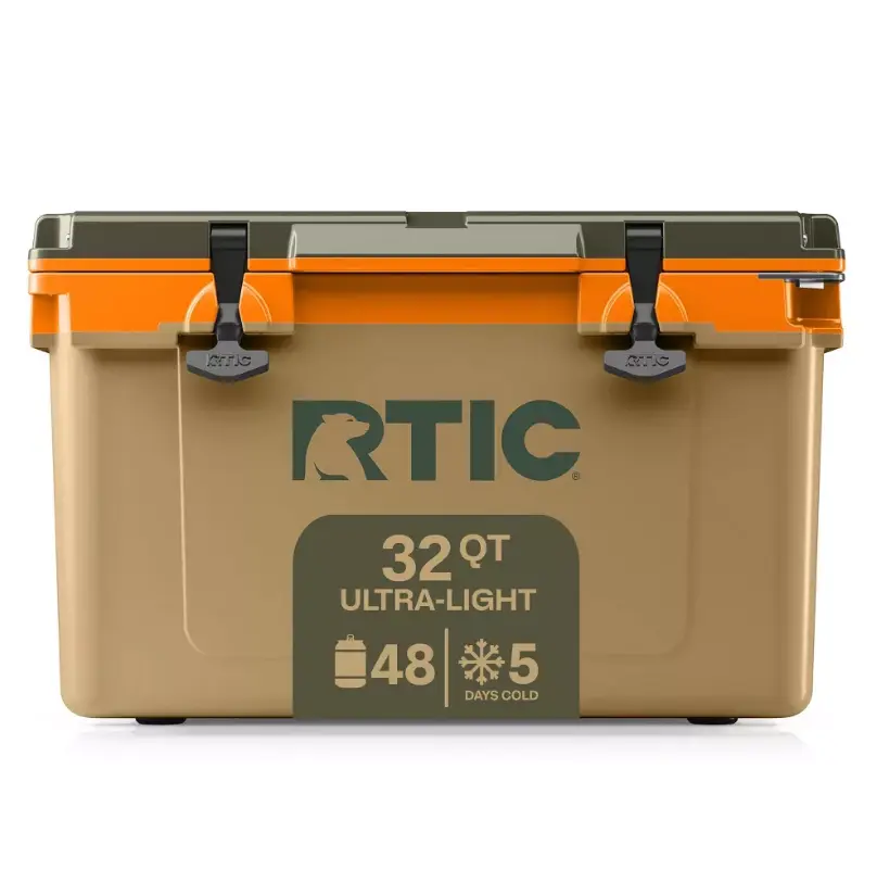 RTIC Outdoors 32 Qt Ultra-Light Hard-Sided Cooler - Premium Portable Ice Chest with Superior Insulation, Rugged Carry Handles, Leak-Resistant Design, Extended Cold Retention for Outdoor Adventures, BBQs