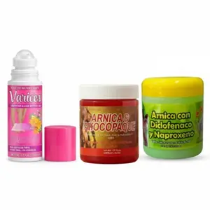 Ultimate Pain Relief Bundle: Varices Leg Relief Roll-On + Arnica & Axococpaque Gel 125g + Arnica Massage Balm 250g
