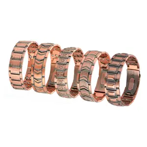 Copper Magnetic Stackable Bangle - TikTok Viral Retro Geometric Design, Adjustable, Circulation & Joint Health Support, Pain Relief, Durable Build, Ideal Birthday Gift, Adjustable Bracelet, Circulation Bracelet
