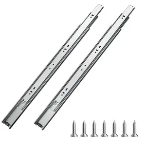 VEVOR Drawer Slides, 18 inch, 10 Pairs Full Extension Ball Bearing Cabinet Rails, 100 LB Load Capacity Heavy Duty Side Mount Dresser Drawer Slides, Drawer Track Runners for Kitchen DIY Replacement