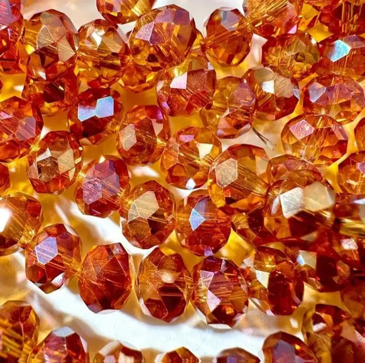 Glass & Crystal DIY Beads Assortment, 6mm & 8mm for Jewelry Making, with Tassel Charms, Adjustable Design and Beaded Mesh