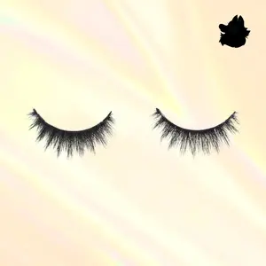 Iris 12mm Natural Length Dense Anime Glue On Lash Strips Dense Faux Mink False Eyelashes Reusable Eyelash