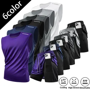 2026 Summer Sports Tight-Fitting Set, Comfortable High-Elasticity Yoga Set, New Summer Lightweight Quick-Dry Pants, Two-in-One Sports Pants, Breathable Fitness Short Set for Older Children Running Training