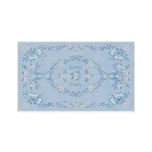 Ruggable 3'x5' Washable Bridgerton Aubrey Hall Garden Area Rug Blue