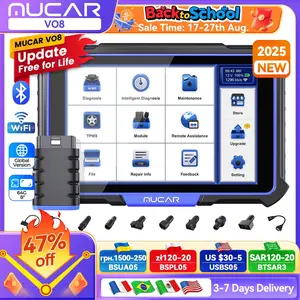 Gobal Version MUCAR VO8 Professional OBD2 Diagnostic Tool Full System Diagnosis ECU Coding Bi-direcional 34 Resets lifetime Free