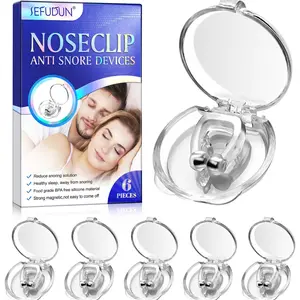 SEFUDUN 1 pack of anti-snoring nasal clips, 6 pieces per pack. It expands the nasal cavity through a physical method, ensuring smooth breathing, preventing snoring, allowing for easy breathing, and enabling a peaceful sleep.