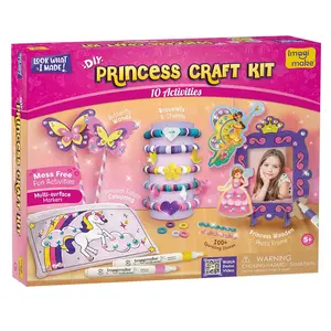 Imagimake Princess Craft Kit for Girls | DIY Bracelet Making, Unicorn Pouch & More | Perfect Gifts for Ages 6-12