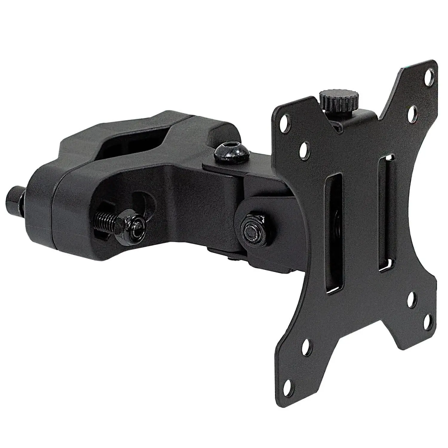 Mount-It! Metal TV Mount Bracket for Truss, Round Poles & Garages - Full Motion, Swivel, Rotates, Tilting Arm, Fits TVs Up to 32", VESA 75x75/100x100, 17.6lbs Capacity