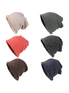 Slouchy Beanie Chemo Hat, Stretch Cancer Head Wrap, Fitted Knit Cap for Fall & Winter, Boho Style Sleep Head Scarf