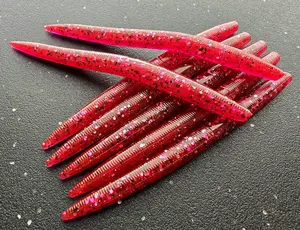 Sapper Baits 5" Sapper Stick- FAFO- Red with Black, Silver, Gold Flake