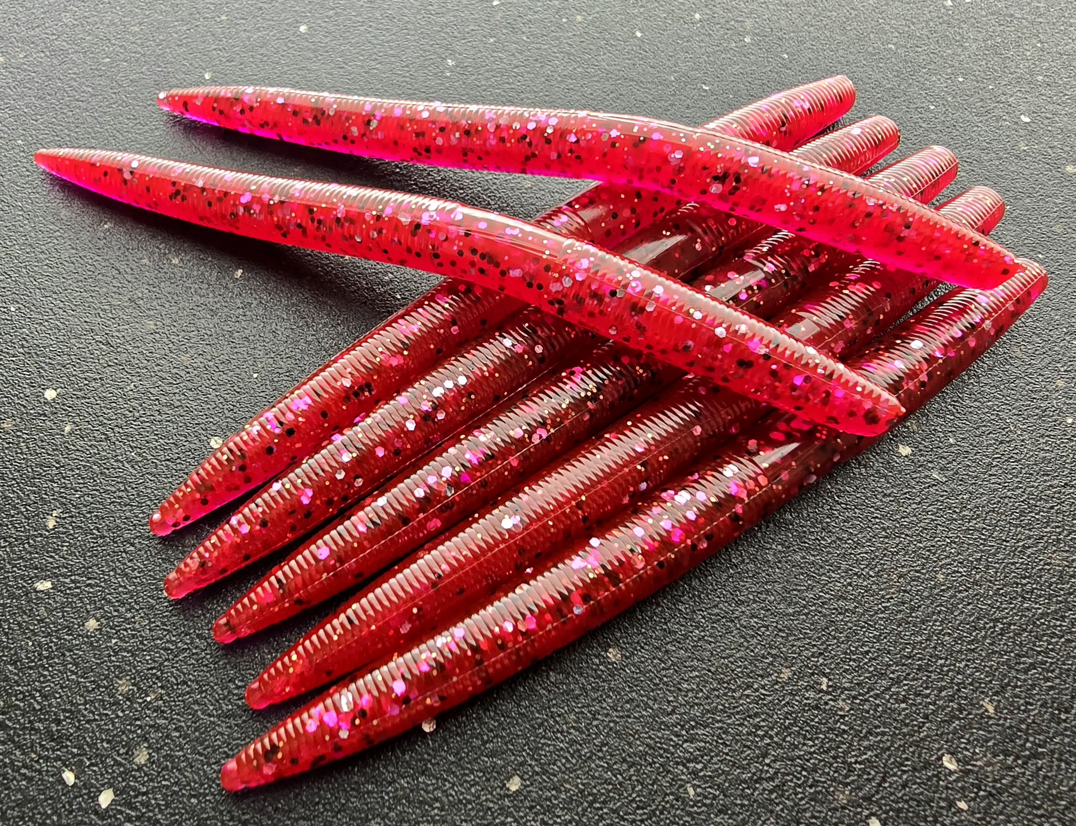 Sapper Baits 5" Sapper Stick- FAFO- Red with Black, Silver, Gold Flake
