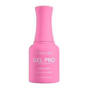 Kiara Sky Gel Pro - Girly Pop HEMA-Free + TPO Free Nail Gel Polish | Intense Pigmentation, Long-Lasting Wear | Finish: Cream 15ml