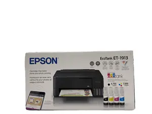 Epson EcoTank ET-1913 Wireless Color Supertank Printer with up to 3 Years of Ink, Refillable Tanks, Perfect for Home, 11 PPM, 100-Sheet Paper Tray – Black