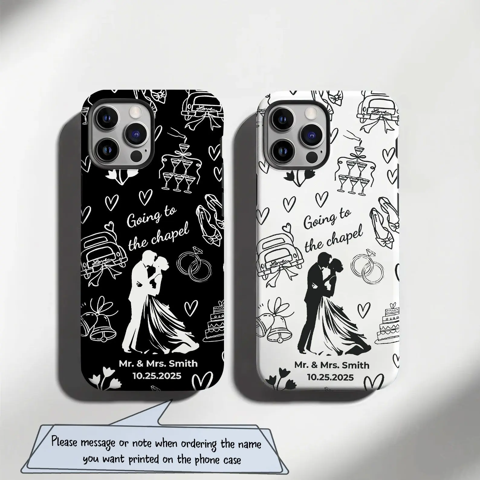 Custom Bride Phone Case, Wedding Phone Case, Going to the Chapel, personalized phone case, Bride to Be iPhone Galaxy