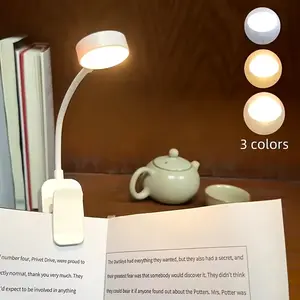 Mini Clip-On Book Light, Adjustable Three Color Temperature, Portable Bedside Reading Lamp, Ideal Gift for Friends and Students, Adjustable Lighting