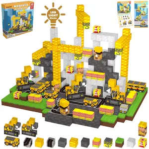 Magnetic Building Blocks Set, 100/200 Pieces, Stem Montessori Toy, Glow-In-Dark Cubes, Sensory Play for Kids Aged 3+, Perfect Gift
