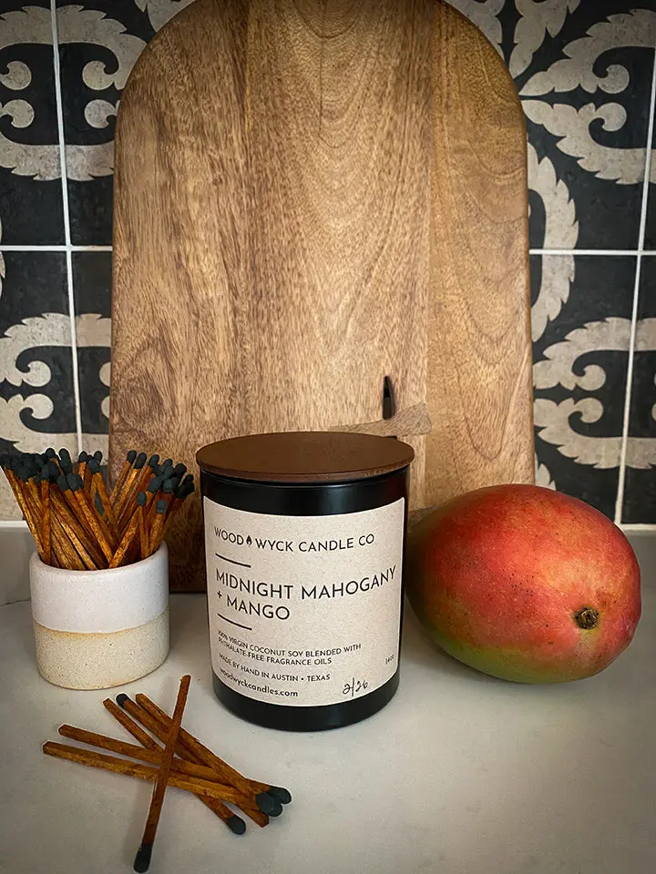 Midnight Mahogany & Mango Crackling Candle