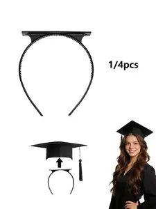 Graduation Hat Accessories, 1/4 Pieces Hairband Set, Adjustable Headband, Essential Graduation Gear, Perfect for Commencement Events, Durable & Stylish Design