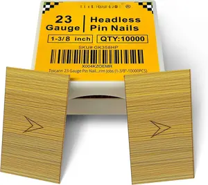 23 Gauge Pin Nails Headless Pinner Nails for 23 GA Pneumatic & Electric Pinners or Pin Nailer or Pin  ,  for Fine Woodworking & Trim Jobs (/8"-10000PCS)